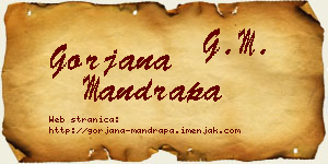 Gorjana Mandrapa vizit kartica